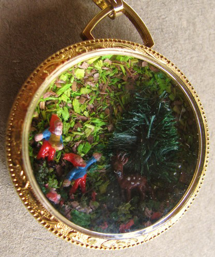 tiny woodland under glass