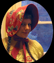 oilcloth apron-bonnet