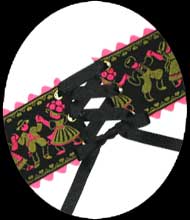 black forest lace-up belt