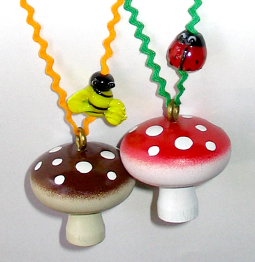 finished mushroom necklaces!