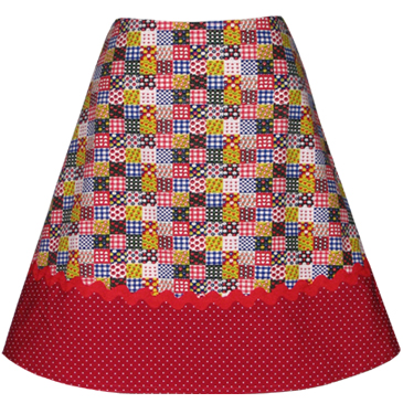patchwork 'n polkadot skirt