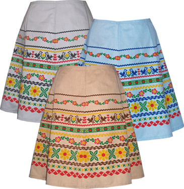 ribbon print skirt