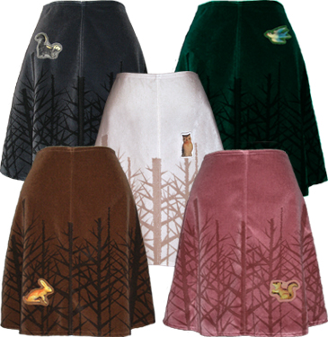 winter woods skirt