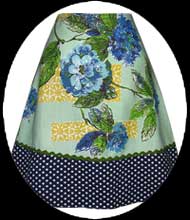 blue blossoms skirt