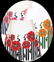 polkadot poppies skirt