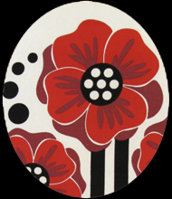 polkadot poppies print detail